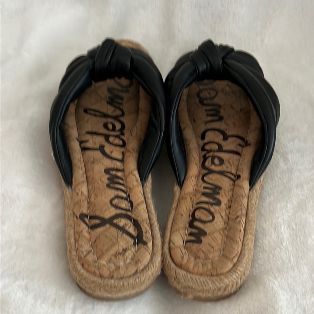 Sam Edelman Black Espadrilles with Knot Detail